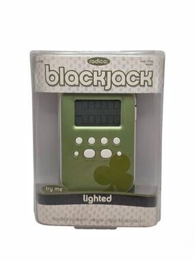 Radica Lighted Blackjack Handheld Electronic Game Backlit Vegas Style NEW SEALED